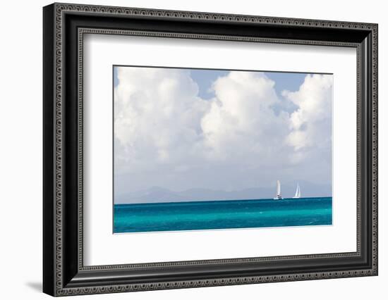 Bvi, Sailboats Navigate Caribbean Sea-Trish Drury-Framed Photographic Print