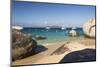 Bvi, Virgin Gorda, the Baths NP, Coastal Beach and Sail Boats-Trish Drury-Mounted Photographic Print