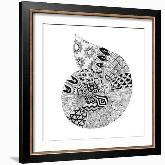 BW Decorated Nautilus-Pam Varacek-Framed Premium Giclee Print