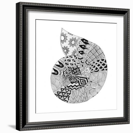 BW Decorated Nautilus-Pam Varacek-Framed Premium Giclee Print