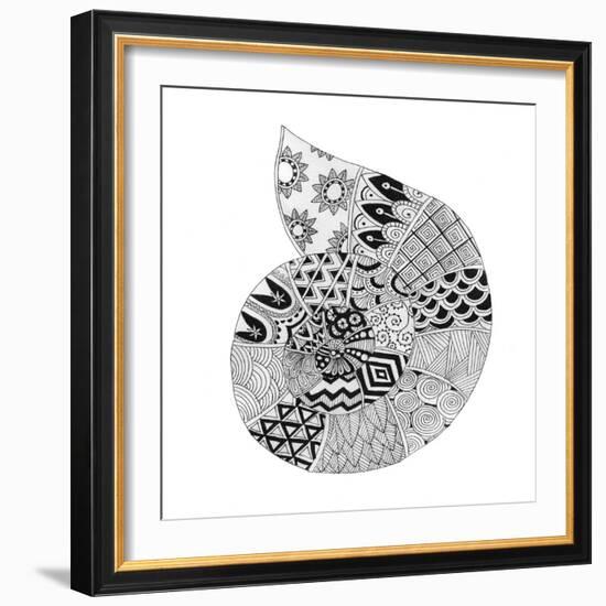 BW Decorated Nautilus-Pam Varacek-Framed Premium Giclee Print