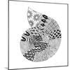 BW Decorated Nautilus-Pam Varacek-Mounted Art Print