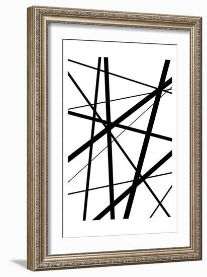 BW Geo Lines 1-Urban Epiphany-Framed Art Print