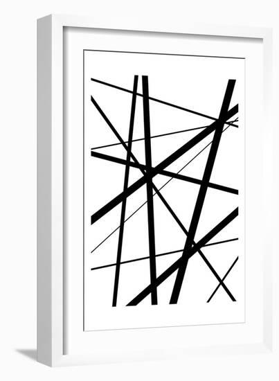 BW Geo Lines 1-Urban Epiphany-Framed Art Print