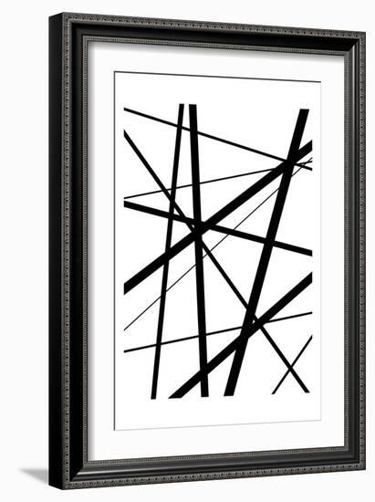 BW Geo Lines 1-Urban Epiphany-Framed Art Print