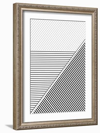 BW Geo Lines 2-Urban Epiphany-Framed Art Print