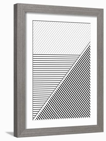 BW Geo Lines 2-Urban Epiphany-Framed Art Print