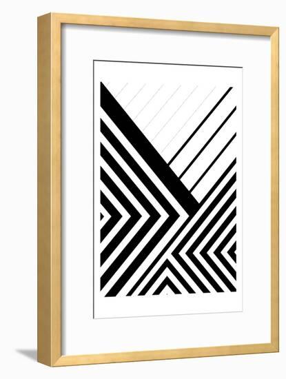 BW Geo Lines 3-Urban Epiphany-Framed Art Print