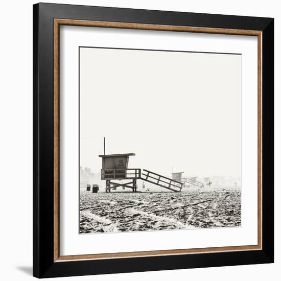 BW Lifeguard-Myan Soffia-Framed Art Print