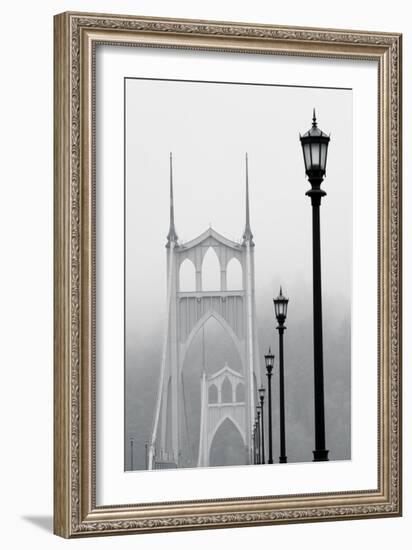 BW Light on the Bridge III-Erin Berzel-Framed Photographic Print