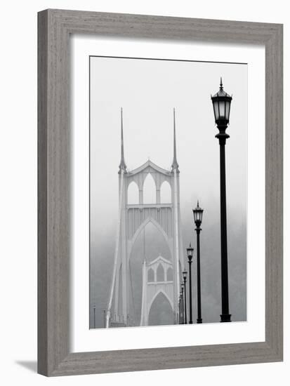 BW Light on the Bridge III-Erin Berzel-Framed Photographic Print