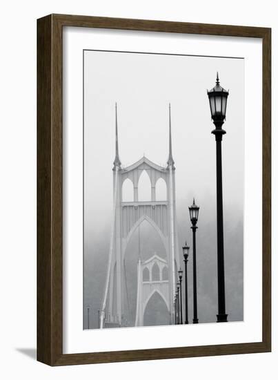 BW Light on the Bridge III-Erin Berzel-Framed Photographic Print