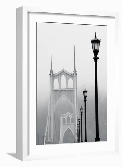 BW Light on the Bridge III-Erin Berzel-Framed Photographic Print