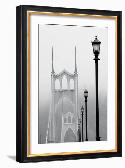 BW Light on the Bridge III-Erin Berzel-Framed Photographic Print