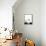 BW Raccoon Bath-Leah Straatsma-Framed Stretched Canvas displayed on a wall