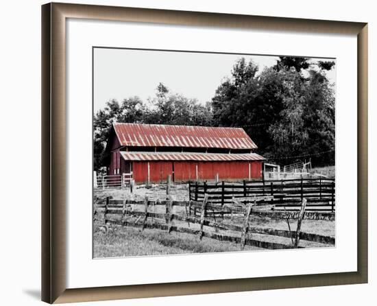 BW Rustic Barn-Gail Peck-Framed Art Print