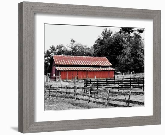 BW Rustic Barn-Gail Peck-Framed Art Print