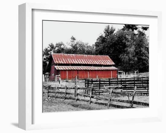 BW Rustic Barn-Gail Peck-Framed Art Print