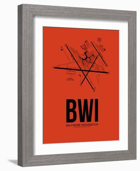 BWI Baltimore Airport Orange-NaxArt-Framed Art Print