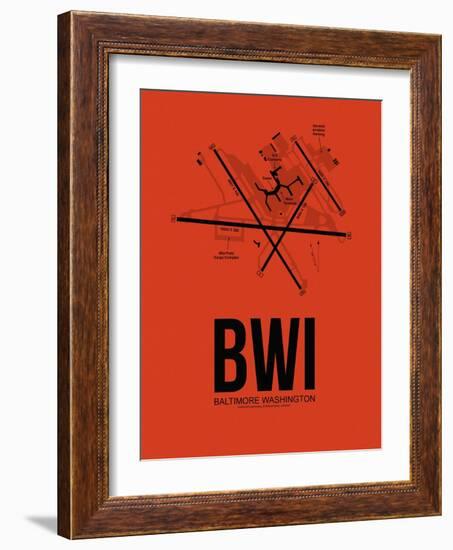 BWI Baltimore Airport Orange-NaxArt-Framed Art Print