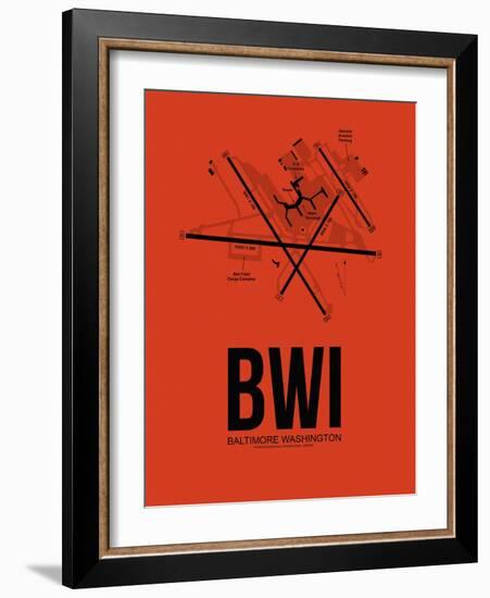 BWI Baltimore Airport Orange-NaxArt-Framed Art Print