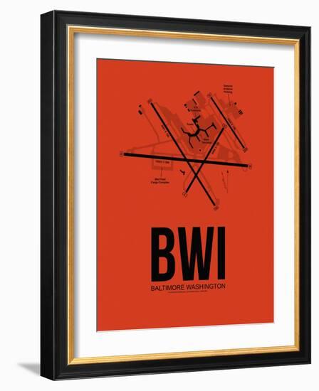 BWI Baltimore Airport Orange-NaxArt-Framed Art Print