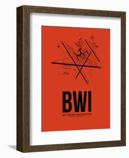 BWI Baltimore Airport Orange-NaxArt-Framed Art Print