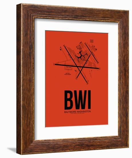 BWI Baltimore Airport Orange-NaxArt-Framed Art Print