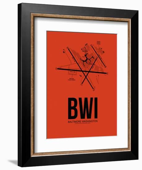 BWI Baltimore Airport Orange-NaxArt-Framed Art Print