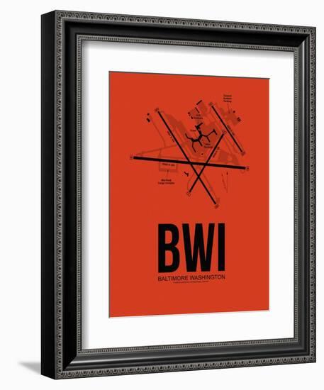 BWI Baltimore Airport Orange-NaxArt-Framed Art Print