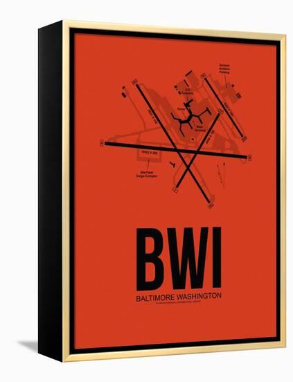 BWI Baltimore Airport Orange-NaxArt-Framed Stretched Canvas