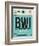 BWI Baltimore Luggage Tag 1-NaxArt-Framed Art Print