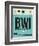 BWI Baltimore Luggage Tag 1-NaxArt-Framed Art Print