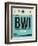 BWI Baltimore Luggage Tag 1-NaxArt-Framed Art Print