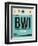 BWI Baltimore Luggage Tag 1-NaxArt-Framed Art Print