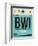 BWI Baltimore Luggage Tag 1-NaxArt-Framed Art Print