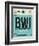 BWI Baltimore Luggage Tag 1-NaxArt-Framed Art Print