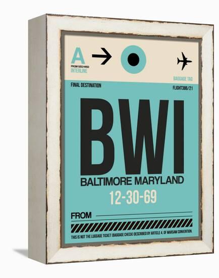 BWI Baltimore Luggage Tag 1-NaxArt-Framed Stretched Canvas