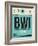 BWI Baltimore Luggage Tag 1-NaxArt-Framed Art Print