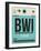 BWI Baltimore Luggage Tag 1-NaxArt-Framed Art Print