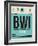 BWI Baltimore Luggage Tag 1-NaxArt-Framed Art Print