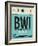 BWI Baltimore Luggage Tag 1-NaxArt-Framed Art Print