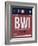 BWI Baltimore Luggage Tag 2-NaxArt-Framed Art Print