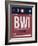 BWI Baltimore Luggage Tag 2-NaxArt-Framed Art Print