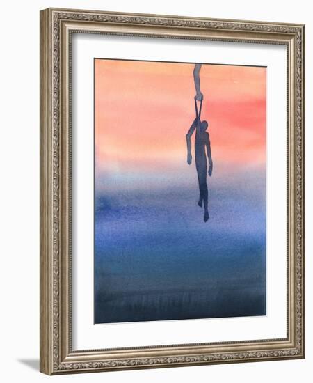 By a Mere Thread of Loving Prayer, We Can Keep Someone from Danger and Draw Them towards God's Ligh-Elizabeth Wang-Framed Giclee Print