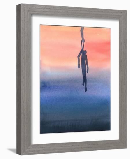 By a Mere Thread of Loving Prayer, We Can Keep Someone from Danger and Draw Them towards God's Ligh-Elizabeth Wang-Framed Giclee Print