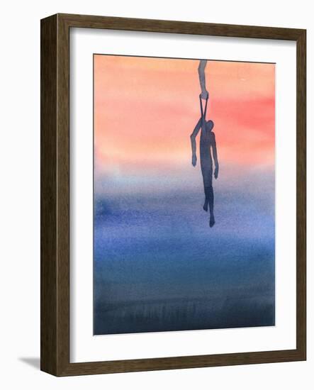 By a Mere Thread of Loving Prayer, We Can Keep Someone from Danger and Draw Them towards God's Ligh-Elizabeth Wang-Framed Giclee Print