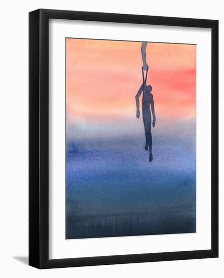 By a Mere Thread of Loving Prayer, We Can Keep Someone from Danger and Draw Them towards God's Ligh-Elizabeth Wang-Framed Giclee Print