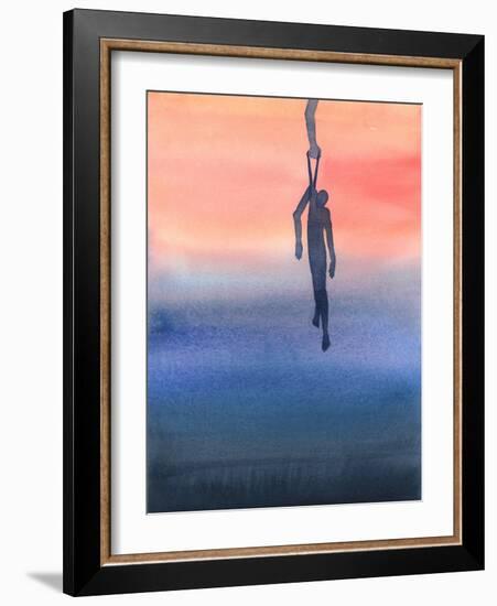 By a Mere Thread of Loving Prayer, We Can Keep Someone from Danger and Draw Them towards God's Ligh-Elizabeth Wang-Framed Giclee Print