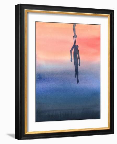 By a Mere Thread of Loving Prayer, We Can Keep Someone from Danger and Draw Them towards God's Ligh-Elizabeth Wang-Framed Giclee Print